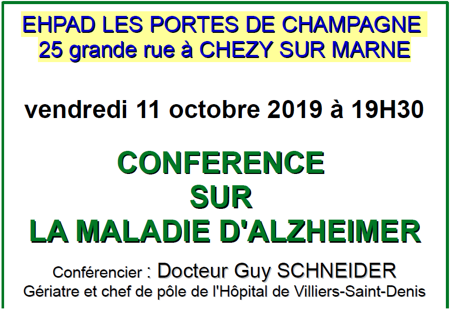 Conférence aux Portes de Champagne à Chézy sur Marne