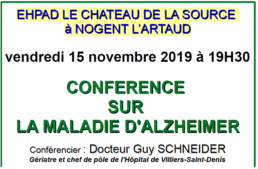 Conférence au Château de la Source Domusvi à Nogent l'Artaud